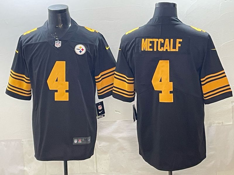 Men 2026 Pittsburgh Steelers #4 Metcalf Black Nike Limited NFL Jersey 01->pittsburgh steelers->NFL Jersey